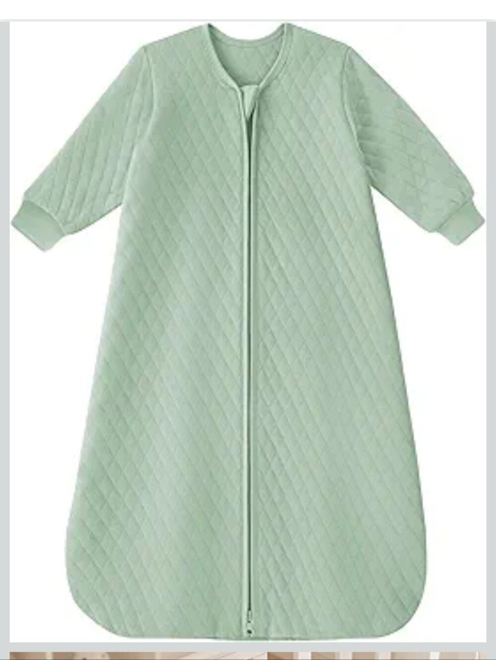 Quilted Light Green Baby Sleep Sack